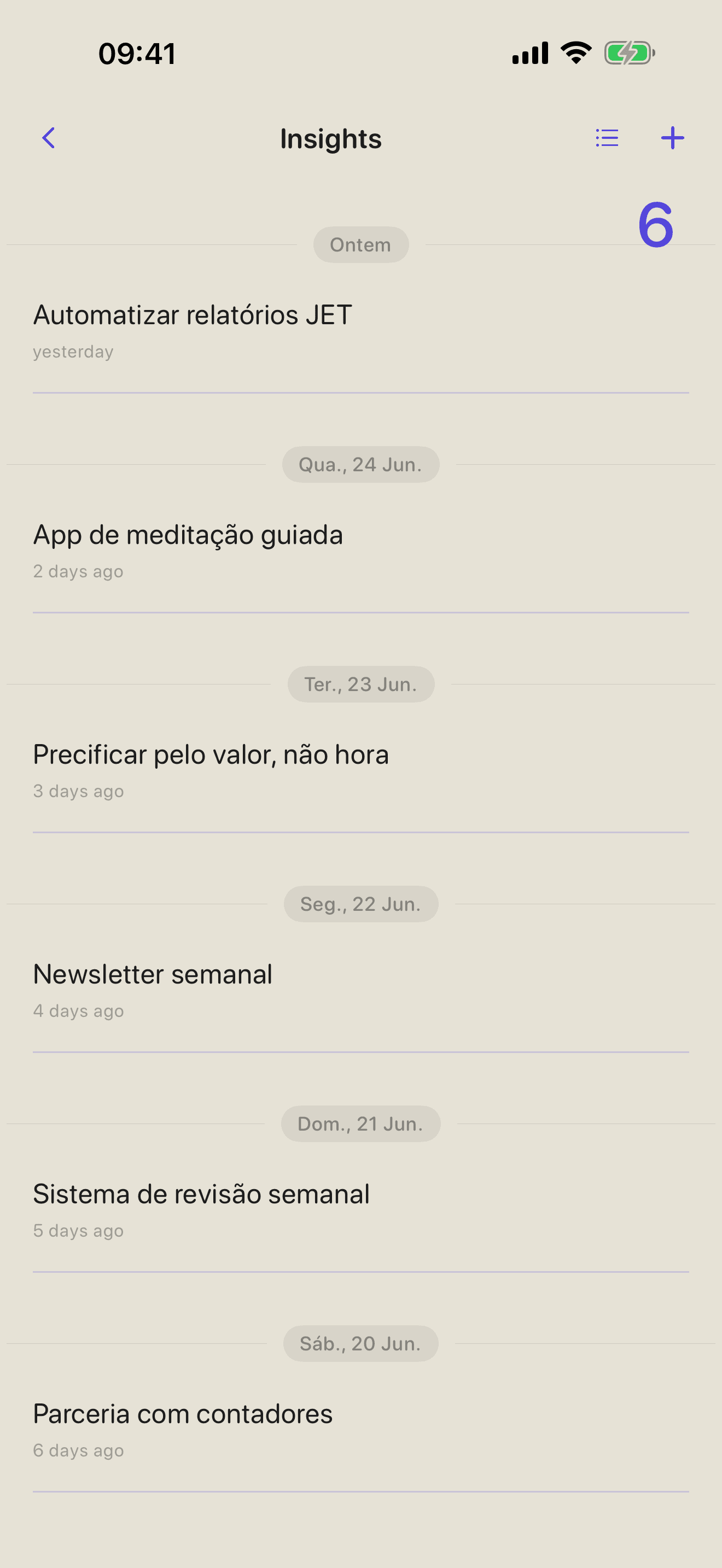 meew Insights drawer